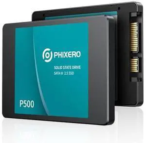 PHIXERO P500 SATA SSD 4TB 3D NAND, Internal SSD 2.5 Inch Solid State Drive SATA III 6 Gb/s, UP to 550MB/s, for laptops, desktops and Gaming Consoles PC