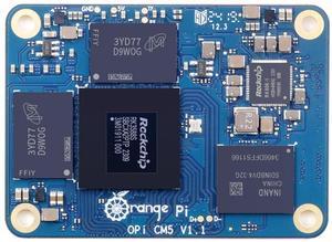 Orange Pi CM5 4GB RAM with 32GB EMMC LPDDR4 Rockchip RK3588S AI Accelerator 6TOPS, Compute Module 5 WiFi Bluetooth BLE(CM5 Tablet Floor Support) Single Board Computer (CM5 4G32G)