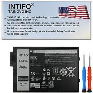 INTIFO 53.5Wh XVJNP Laptop Battery Compatible with Dell Latitude 5430 7330 Rugged Extreme Series 6JRCP 06JRCP [11.4V 4457mAh 3-Cell]