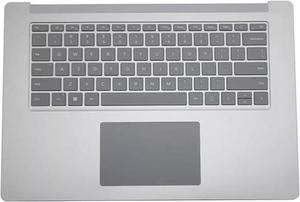 Palmrest Keyboard Touchpad Keyboard for Microsoft Surface Laptop 3/4/5 13.5" 15" Keyboard, 1873 1951 Keyboard (15" Silvery Keyboard)
