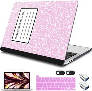 Tuiklol for MacBook Pro 16 inch Case (2020 2019 Release) Model A2141, Hard Shell Case for Keyboard Cover& OTG & Camera Cover with Retina Display and Touch Bar Fits Touch ID,Composition Book