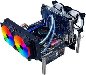 Open Sytle Computer Case Computer Heat Dissipation Case Support Water Cooling Acrylic ATX Motherboard Test Bench Platform DIY PC Chassis