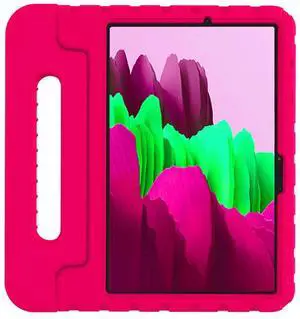 SaharaCase KidProof Case for Samsung Galaxy Tab S7 and Tab S8 [Shockproof Bumper] Handle Kickstand Stylus Pen Holder Rugged Protection Anti-Slip Grip (Pink)