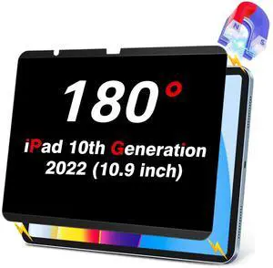 ZOEGAA Privacy Screen Protector for iPad 10th Generation (10.9-inch, 2022 Model), Magnetic Removable & Reusable Anti Blue Light Filter