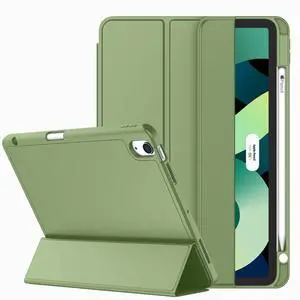 ZryXal iPad Air 11 Inch Case M3 2025 / M2 2024, iPad Air Case 5th Generation/4th Generation 2022/2020 10.9 Inch [Support Touch ID and Auto Wake/Sleep](Olive Green)