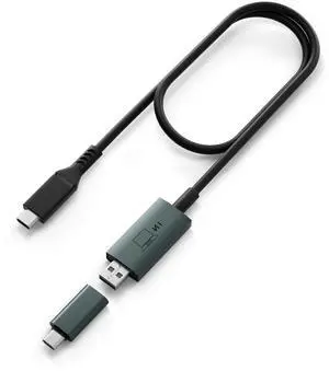 domyfan 2-in-1 Hub Video Transmission Cable Suitable for Laptops Without Full-Featured Type-C Ports, Monitor Adapter Work for Windows, MacOS M1 M2 M3 M4