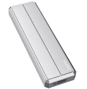 iDsonix M.2 NVMe SATA SSD Enclosure Adapter, Aluminum NVMe Enclosure USB A&C 3.2 Gen 2 10Gbps and 6Gbps SATA AHCI, Supports M-Key/B+M Key, Silver