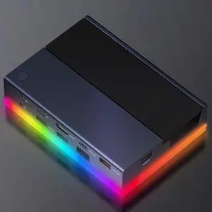 iVANKY 14-in-1 RGB 4K@120Hz Docking Station for Steam Deck OLED/ROG Ally X/Lenovo Legion Go, Foldable Dock with HDMI Gigabit Ethernet 10Gbps USB 3.2, SD/TF Slots, 1Gbps Ethernet, 100W USB-C Charge