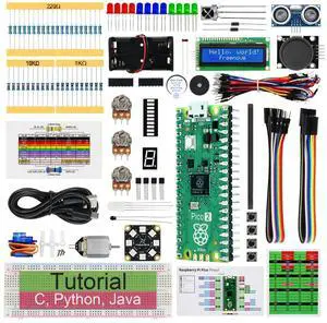 Freenove Super Starter Kit for Raspberry Pi Pico 2 (Included), Dual Arm Cortex-M33 and Dual Hazard3 RISC-V Microcontroller, 588-Page Detailed Tutorial, 177 Items, 94 Projects, Python C Java Code