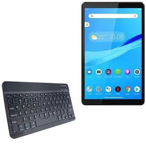 BoxWave Keyboard Compatible with Lenovo Tab M8 Row - SlimKeys Bluetooth Keyboard, Portable Thin with Chiclet-Style Keys - Jet Black