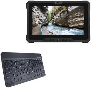 BoxWave Keyboard Compatible with Dell Latitude 7212 Rugged Extreme Tablet - SlimKeys Bluetooth Keyboard, Portable Thin with Chiclet-Style Keys - Jet Black