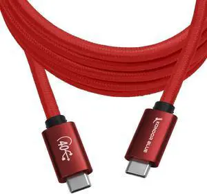 KONDOR BLUE | 6' USB 4.0 Type C Cable Blazing 40Gb/s Speeds 5A 100W | Charging & Data Transfer USB-C Cable | Thunderbolt 4 Compatible | Red