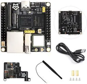 Waveshare Luckfox Pico Ultra RV1106 Linux Micro Development Board, Integrates ARM Cortex-A7/RISC-V MCU/NPU/ISP Processors, with 8GB EMMC, with PoE Module and Onboard WiFi