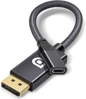 USB C Female to DisplayPort Male Cable Adapter,Bi-Directional USB Type C 3.1 Input to DP Ouput Converter,4K 60Hz USBC Thunderbolt 3 Adapter for New MacBook Pro,Mac Air,Chromebook Pixel and More