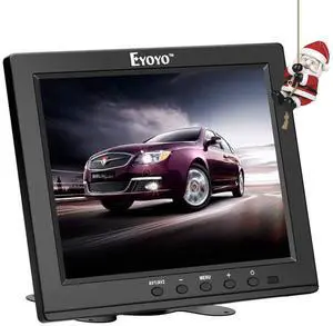 Eyoyo 8 Inch HDMI Monitor Small LCD Screen Mini Monitors 1024x768 4:3 TFT HD CCTV Security Display with Speakers HDMI VGA BNC AV YPbPr Input for Computer PC Laptop RasPi Camera