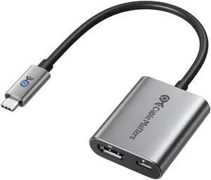 Cable Matters 48Gbps USB C to HDMI 2.1 Adapter with 100W Charging, 4K 240Hz /8K 60Hz HDR - Thunderbolt 4 Compatible with iPhone 16/15 Pro Max (Max Resolution on Any MacBook is 4K@60Hz)