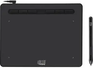 Adesso Cybertablet K8 Graphic Drawing Tablet  8"x5" Active Area, 8192 Levels Pressure Sensitivity, Battery-Free Stylus, 5080 LPI, 6 Customizable Shortcut Keys  Compatible with Windows & Mac OS