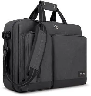 Solo New York Urban Carrying Case (Briefcase) for 15.6" Notebook - Gray, Black, 12.5" x 17" x 5" (UBN310-10)