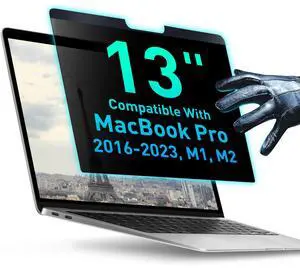 Removable Privacy Screen Compatible with MacBook Pro 13" 2016, 2017, 2018, 2019, 2020, 2021, 2022, 2023, M1, M2 | Easy On/Off Anti-Glare Laptop Screen Protector Filter Blue Light Blocking Filter