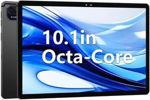 Kinstone 10.1 Inch Android Tablet Octa-Core Processor,128GB+1TB Expandable Storage,Dual Camera,Long Lasting Battery Life,FHD IPS Touch Screen,Dual-Band WiFi lightweight Bluetooth 5.0 GPS Type-C - Gray
