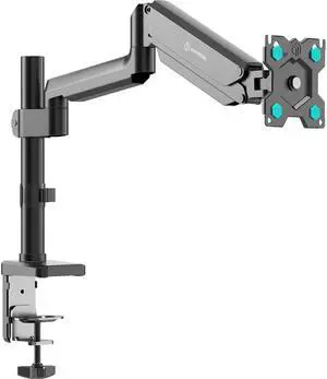 ONKRON Single Monitor Mount for 13-34 Inch Screen up to 26.5 lbs, Gas Spring Monitor Arm Desk Mount 75x75 / 100x100 VESA - Vertical Computer Screen Mount for Desk with Swivel, Tilt, Rotation Black
