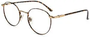 Firmoo Blue Light Blocking Round Reading Glasses 1.25 for Women, Computer Reader Glasses Anti Glare/UV400/Eye Strain