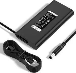 240W Slim Style AC Adapter Charger for Dell Precision 17 7670 7680 7780 7770 Alienware M17 R5 M15 R7 AMD R7 X15 R2 X16 R1 X17 R2 19.5V 12.3A with AC Power Adapter Supply