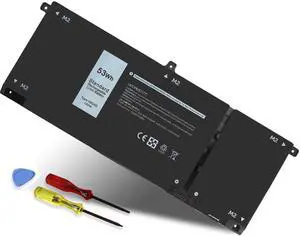 53Wh H5CKD 15V Battery Replacement for Dell Inspiron 5400 5406 7405 7300 7306 7500 7506 2-in-1 Silver 5300 5301 5401 5402 5408 5409 5501 5502 5508 5509 Series Latitude 3410 3510 Vostro 5300 5301 7T8CD