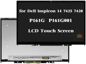 GBOLE Screen Replacement for Dell Inspiron 14 7420 7425 2-in-1 LCD Display Touch Screen Digitizer Assembly P161G P161G001 14.0" WUXGA 1920x1200 IPS
