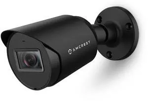 Amcrest Full HD 1080P Bullet Outdoor Security Camera (Quadbrid 4-in1 HD-CVI/TVI/AHD/Analog), 2-Megapixel, 98ft Night Vision, Metal Housing, 3.6mm Lens 90° Viewing Angle, Black (AMC1080BC36-B)