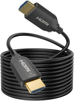 SOEYBAE 4K Fiber Optic HDMI Cable 492ft, Ultra High Speed 18Gbps, Support HDCP 2.2, ARC, 4K UHD, HD 1080p, Unidirectional Active 2.0 Cord, 3D for Laptop, Computer, Monitor, PS3, PS4, Blu-ray,Projector