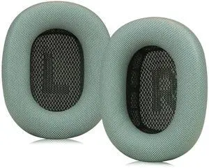 Sinowo Ear Cushions for Apple AirPods Max Headphones Replacement Leather Earpads Sweat Proof Ear Cups Cushion Easy to Install with Magnet, Protein Leather and Memory Foam(Green)