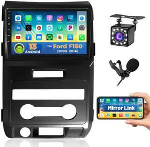 Roinvou Car Radio Stereo for Ford F-150 F150 2009 2010 2011 2012, 9 Inch Capacitive HD Touch Screen for F150, Support Mirror Link GPS Navigation WiFi Bluetooth USB FM RDS Steering Wheel Controls