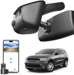 Mangoal Front 4K & Rear 1080P Dash Cam Custom Fit for Dodge Durango 2016 2017 2018 2019 2020 2021 2022 2023 2024 2025 (Model A), GT R/T SRT SXT,Integrated OEM Look, UHD 2160P, WiFi & App,128GB Card