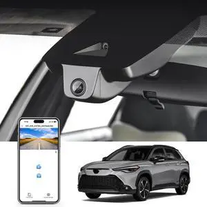 mangoal 4K Dash Cam Custom fit for Toyota Corolla Cross & Corolla Cross Hybrid 2023 2024 2025 (Model A), LE L XLE, OEM Factory Look, 2160P UHD Video, Built-in WiFi & APP, Loop Recording,128GB Card