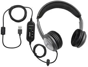 ECS WordSlinger USB Transcription Headset, 7-Foot Cord, Over-Head Design, Superior Audio Clarity, External Sound Card, Perfect for Medical & Legal Dictation, Comfortable Padded Headband & Ear Cups