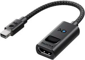 Cable Matters Active 8K Mini DisplayPort 1.4 to HDMI 2.1 Adapter with 4K 240Hz / 8K 60Hz, Unidirectional Mini DisplayPort to HDMI 2.1 Cable Adapter, Black