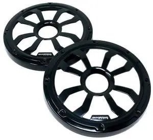 Diamond Audio HXM8FBB  Motorsport 8 Flush Mount Speaker Grills, Black Pair, Steel with Powder Coating