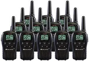Midland LXT500VP3 FRS Two Way Radios - 12 Pack Bundle w/Chargers