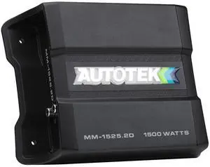 Autotek MM-1525.2D Mean Machine 1500 Watt Amplifier, Compact Bridgeable, 2 Channel Amplifier