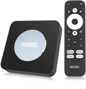 Android 11.0 TV Box, MECOOL KM2 Plus 2GB 16GB Smart TV Box with Netflix Certified, Google Assistant Dolby Atmos, TV Box 4K Support AV1, 2.4G/5G, Ethernet, WiFi 5, BT 5.0 with Amlogic S905X4 (Black)