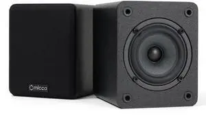 Micca COVO-S 2-Way Passive Bookshelf Speakers, Amplifier Required, Not for Turntable, 3-Inch Woofer, 0.75-Inch Tweeter, Wall Mountable, Pair, Black