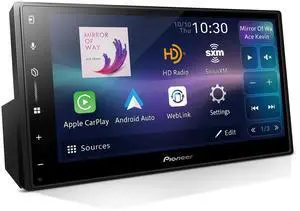 Pioneer DMH-2000NEX 6.8" Double Din Multimedia Digital Media Receiver, Wired Apple CarPlay and Android Auto, Bluetooth, Backup Camera Compatible, Touchscreen, One Touch Navigation