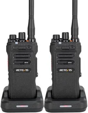 Retevis NR30 Professional 2 Way Radio Long Range,GMRS Walkie Talkies for Emergency,IP67 Waterproof,2800mAh,Noise Cancelling,Group Call,Heavy Duty Two Way Radios for Survival Mountain Hunting(2 Pack)