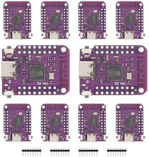 YEJMKJ 10pcs ESP32 S2 Mini V1.0.0 WiFi Board Based ESP32-S2FN4R2 ESP32-S2 4MB Flash 2MB PSRAM Type-C USB Connect Mini Module for MicroPython