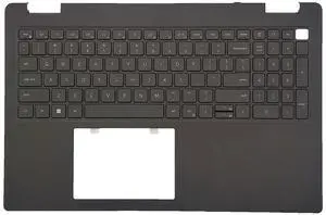 Jxjslp New Upper Case Palmrest Backlit Keyboard Assembly Replacement for DELL Latitude 3520 E3520 Series Laptop Top Cover US Layout DJP76 0DJP76 Black