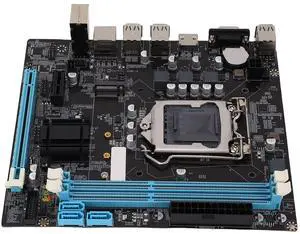 H61 LGA 1155 Motherboard Gaming Motherboard, H61 6 USB2.0 DDR3 M.2 NVMe NGFF 100Mbps LAN Micro ATX Motherboard for LGA1155 Socket I3 I5 I7
