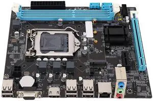 LGA 1155 2nd Gaming Motherboard - H61 Chipset, 6 USB 2.0, DDR3, M.2 NVMe, 100Mbps LAN, Micro ATX, I3/I5/I7 Compatible