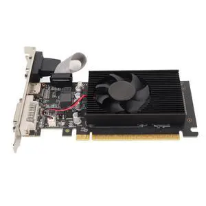 GT610 2GB Graphics Card, 610 2G DDR3 64bit, Desktop Graphics Card for Business Office, PCI E 1.1 x 16, DVI, VGA, HDMIs, PC Video Card, Single Fan