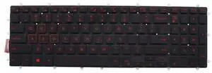 Abakoo New Keyboard Replacement for Inspiron 15 Gaming 7566 7567 Inspiron 15-7566 7567 5567 5565 5568 5570 5575 7566 Keyboard US Backlit Red 03R0JR